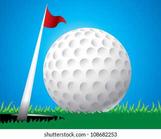 Golf Ball on Edge of Hole