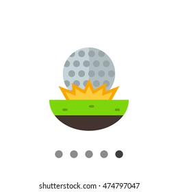 Golf Ball on Grass Icon