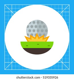 Golf Ball on Grass Icon