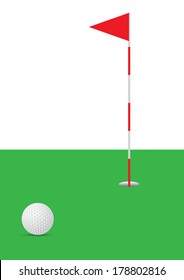 Golf Background Golf Course Hole Flag Stock Vector (Royalty Free ...