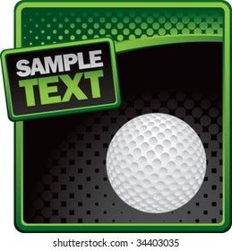 golf ball on halftone template