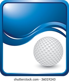 golf ball on modern style wave background