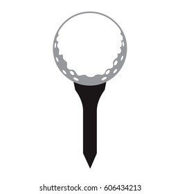 Golf Ball On Pin