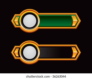 golf ball on royal horizontal banners