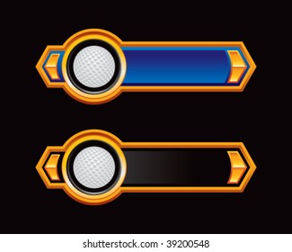 golf ball on royal horizontal banners