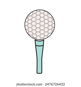 golf ball on the golf tee 
