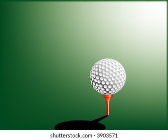 golf ball on the tee