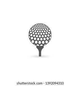 Golf Ball on Tee icon. Vector illustration.