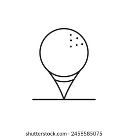 Golf Ball on Tee icon, template for graphic and web design. vector illustration