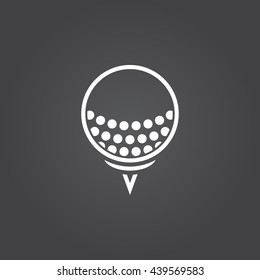 Golf ball on tee Icon