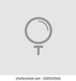 Golf ball on tee vector icon eps 10. Simple isolated pictogram.
