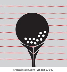 golf ball on tee vector flat style isolated