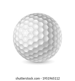 Golf ball on white background in vector EPS10
