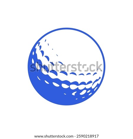 Golf ball on white background. Golf ball icon. Golf Ball Logo. golf ball Line art logos or icons