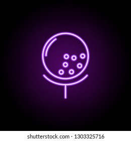 golf ball outline icon. Elements of Sport in neon style icons. Simple icon for websites, web design, mobile app, info graphics