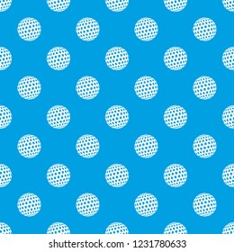 Golf ball pattern vector seamless blue repeat for any use
