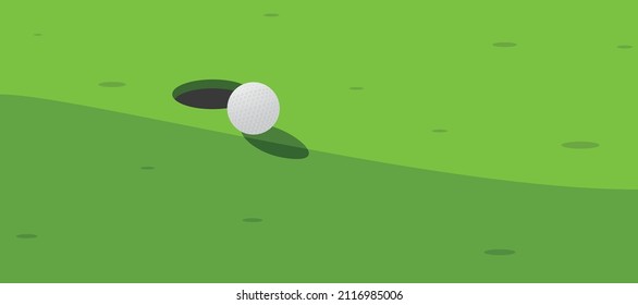 pelota de golf y golf en terreno verde