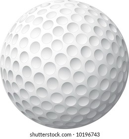 Golf ball realized in vector illustration