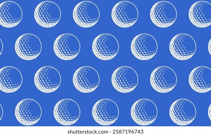 Golf ball seamless pattern. Golf ball pattern background. Design for typography, banners and posters, promotional items. Vector illustration