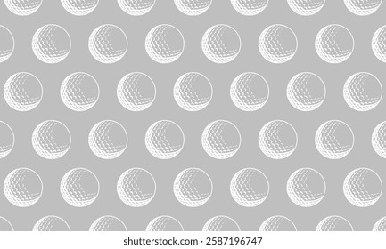 Golf ball seamless pattern. Golf ball pattern background. Design for typography, banners and posters, promotional items. Vector illustration