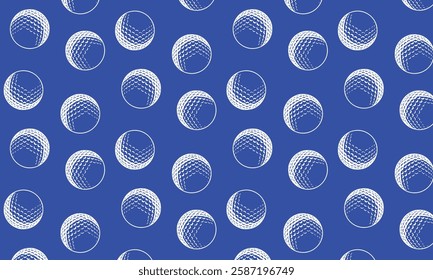 Golf ball seamless pattern. Golf ball pattern background. Design for typography, banners and posters, promotional items. Vector illustration