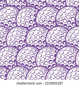 Golf ball seamless pattern vector art image. Golf balls continuous background wallpaper texture design.