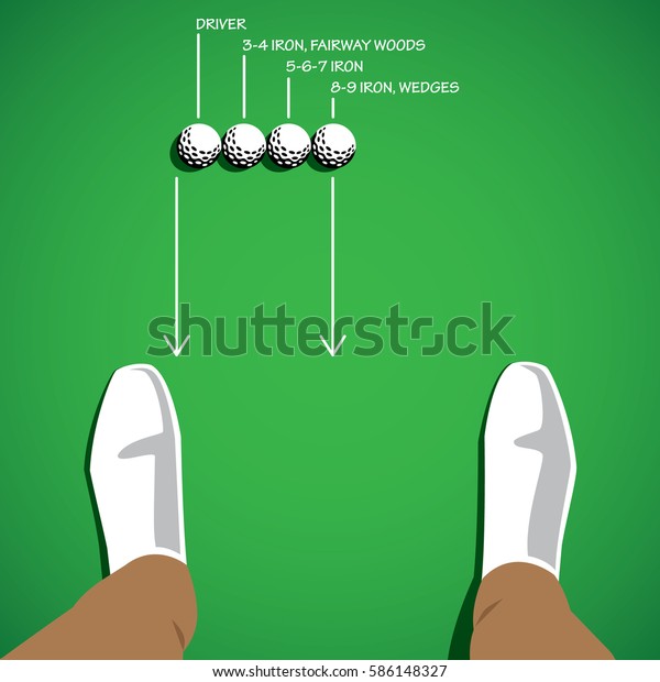 Golf Ball Set Position Each Club Stock Vector (Royalty Free) 586148327