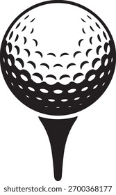Golfball-Setup auf weißem Hintergrund