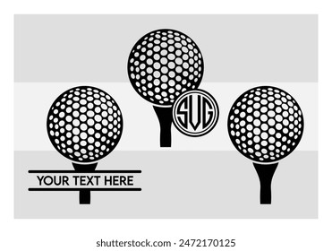 Golf Ball, Golf Ball Silhouette, Golf Ball Vector, Sports, golf game, 