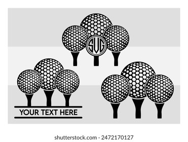 Golf Ball, Golf Ball Silhouette, Golf Ball Vector, Sports, golf game, 