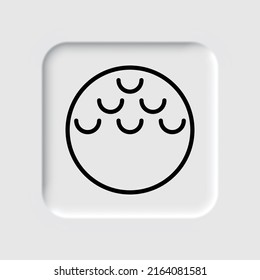 Vector de icono simple de bola de golf. Diseño plano. Diseño de neutralismo.ai
