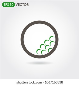 golf ball single vector icon in two colors