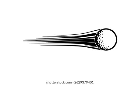 Golf Ball Speed, silhueta isolada preta