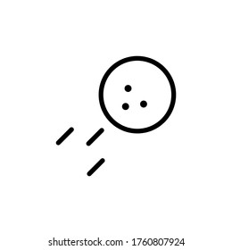Golf ball, speed concept line icon. Simple element illustration. Golf ball, speed concept outline symbol design from golf set. Can be used for web and mobile