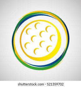 golf ball sport badge icon vector illustration eps 10