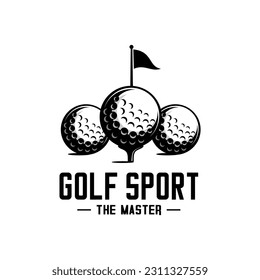 golf ball sport design vector on white background