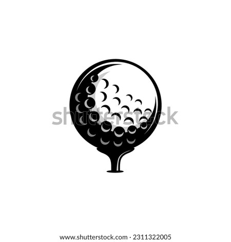 golf ball sport design vector on white background