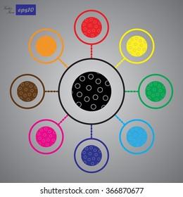 Golf ball sport icon