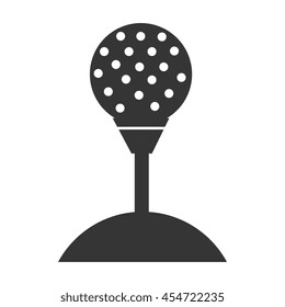 Golf ball sport isolated flat icon, vector illustration.