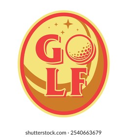 Golf ball and stick and golf course logo design. Logo for professional golf team, golf club, tournament, business, event