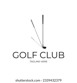 Golf ball and golf stick logo, for professional golf team, golf club, tournament, store business,course, event