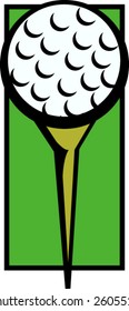 golf ball and tee