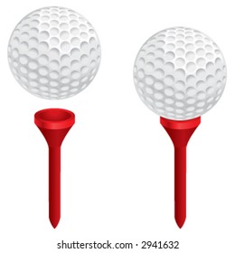 Golf Ball and Tee