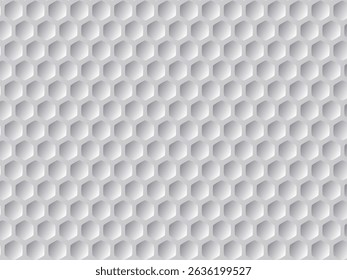 Golf ball texture background. Golf ball texture. White honeycomb background. Seamless hexagon pattern. Vector illustration