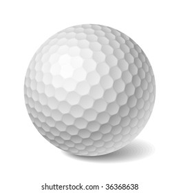Golf ball. Vector.