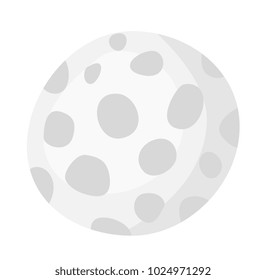 Golf ball vector cartoon illustration isolated on white background.