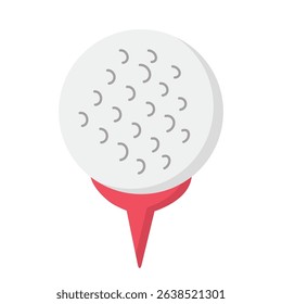 Golf ball vector, vector golf ball, golf ball clip art, golf ball tee clip art, flat design vector illustration, isolated on white background