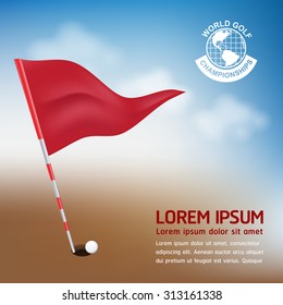Golf Ball Vector Concept Golf Tournament World
