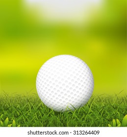 Golf Ball Vector Concept Golf Tournament World