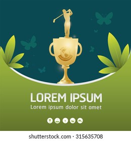 Golf Ball Vector Concept Golf Tournament World
